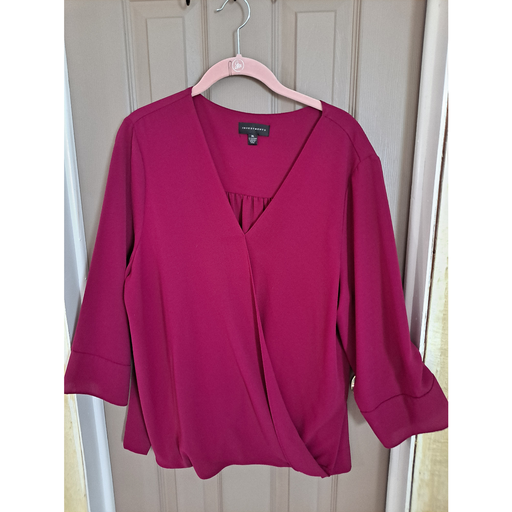 Investments Faux Wrap Blouse
